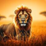 León majestuoso, guardián de sueños ancestrales