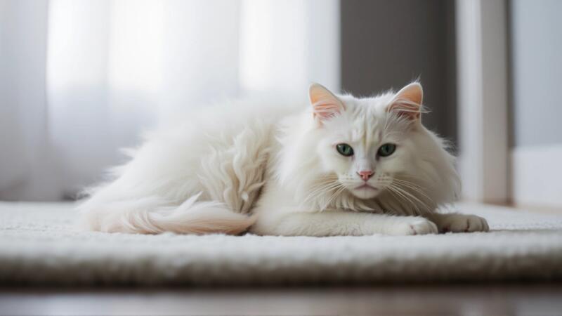 Gato blanco soñando: simbolismo en la fantasía