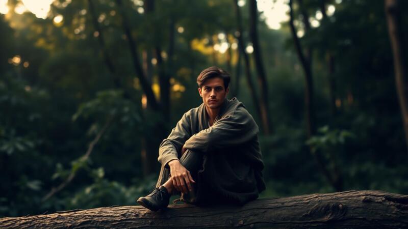 Reflexión en el bosque, sueños de peces