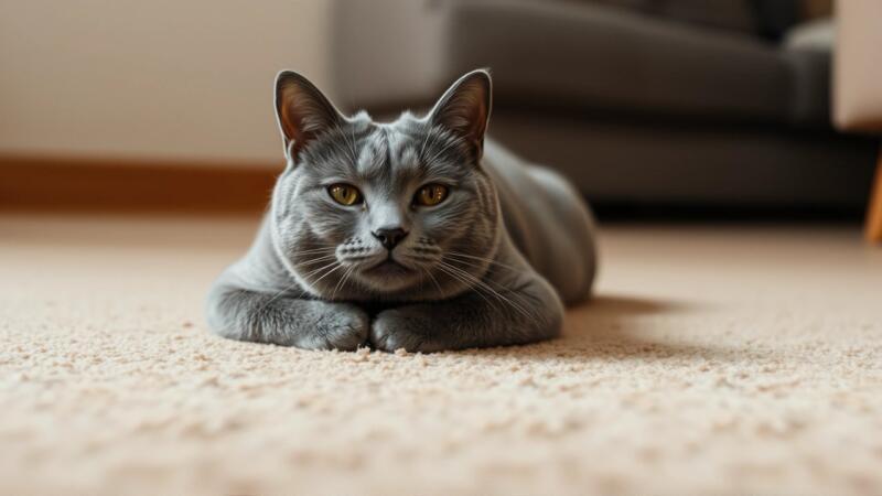 Gato tranquilo, sueño, ratas, misterio y calma
