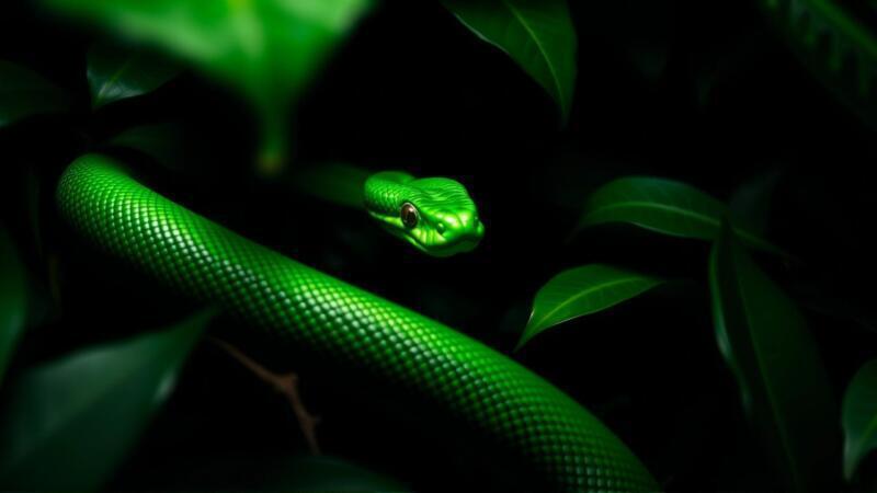 Serpiente verde: símbolo de sueños y misterio