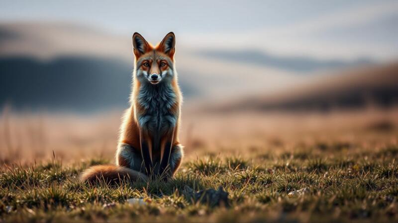 Zorro soñador: misterio en el campo verde