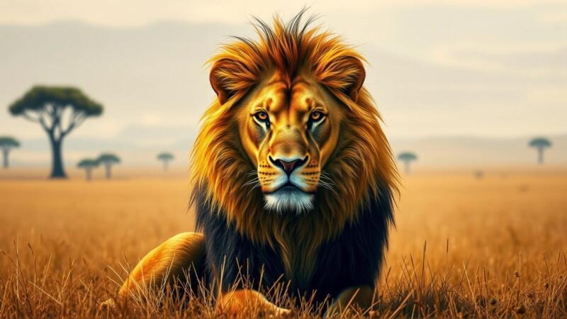 León majestuoso: sueños de advertencia y ardillas