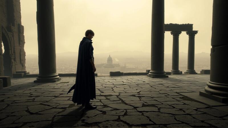 Héroe en ruinas, sueños de simbolismo antiguo